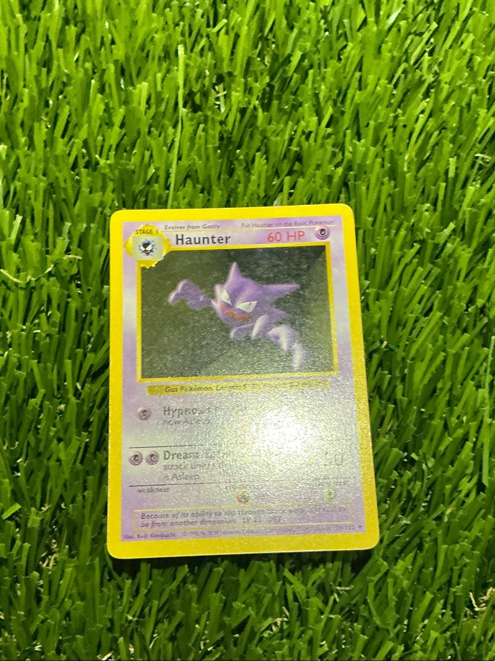 Haunter Pokémon Card - Purple and Yellow